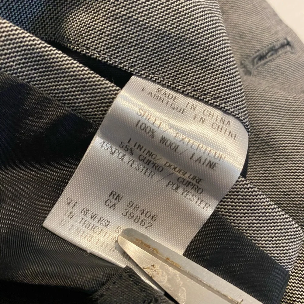 Theory Rodolf CF Grey Wool Two Button Single Breasted Blazer Size 38R